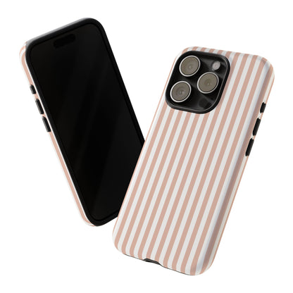 Blush & White Stripe iPhone Case