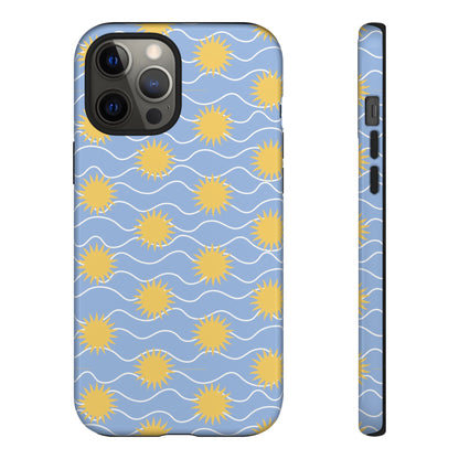 Sunny Waves Blue iPhone Case