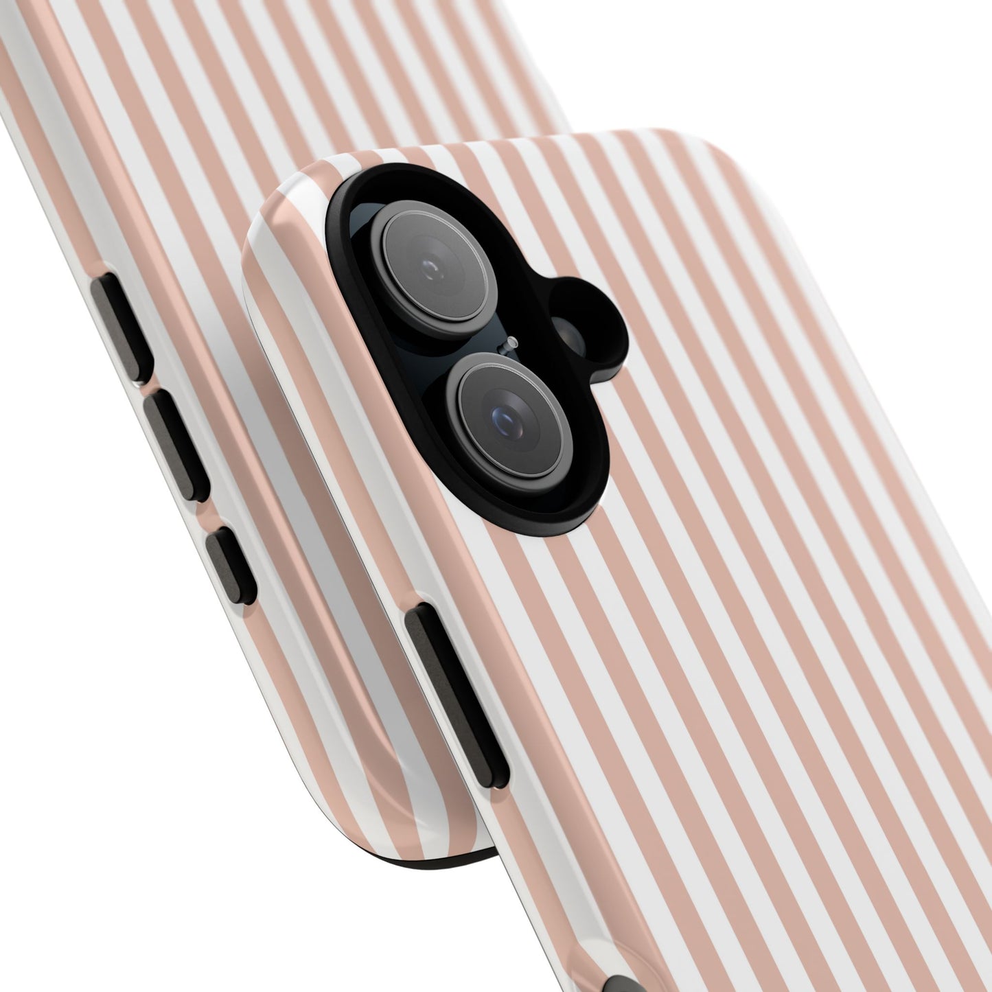 Blush & White Stripe iPhone Case