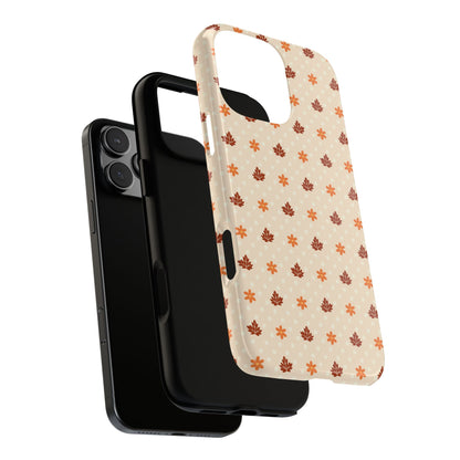 Beige Fall Floral Polka Dot iPhone Case