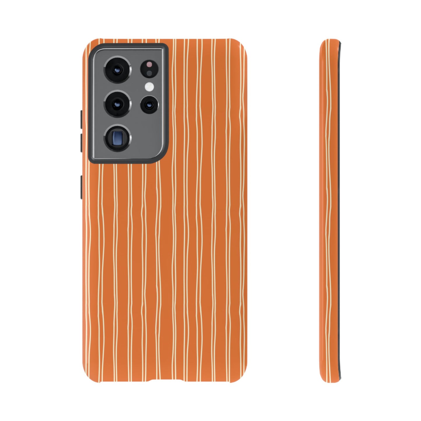 Orange Vertical Stripe Samsung Case