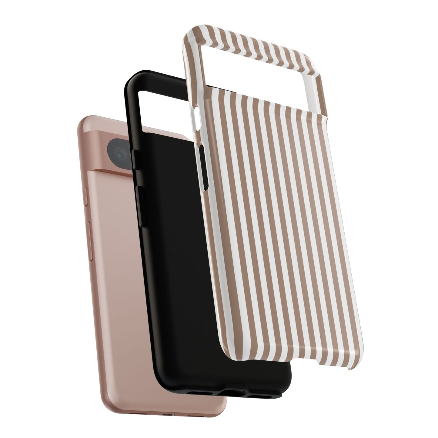 Beige & White Stripe Google Pixel Case