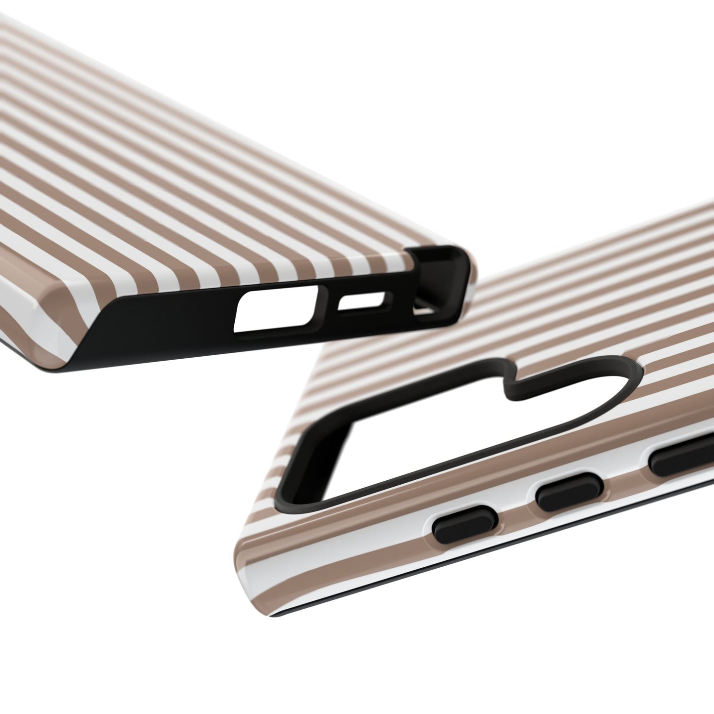 Beige & White Stripe Samsung Case