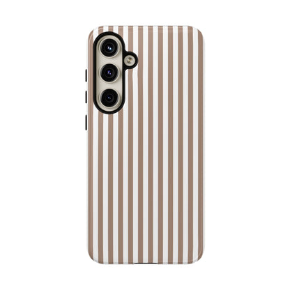 Beige & White Stripe Samsung Case