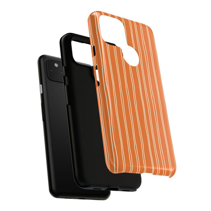 Orange Vertical Stripe Phone Google Pixel Case