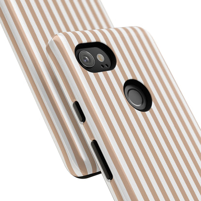 Tan & White Stripe Google Pixel Case