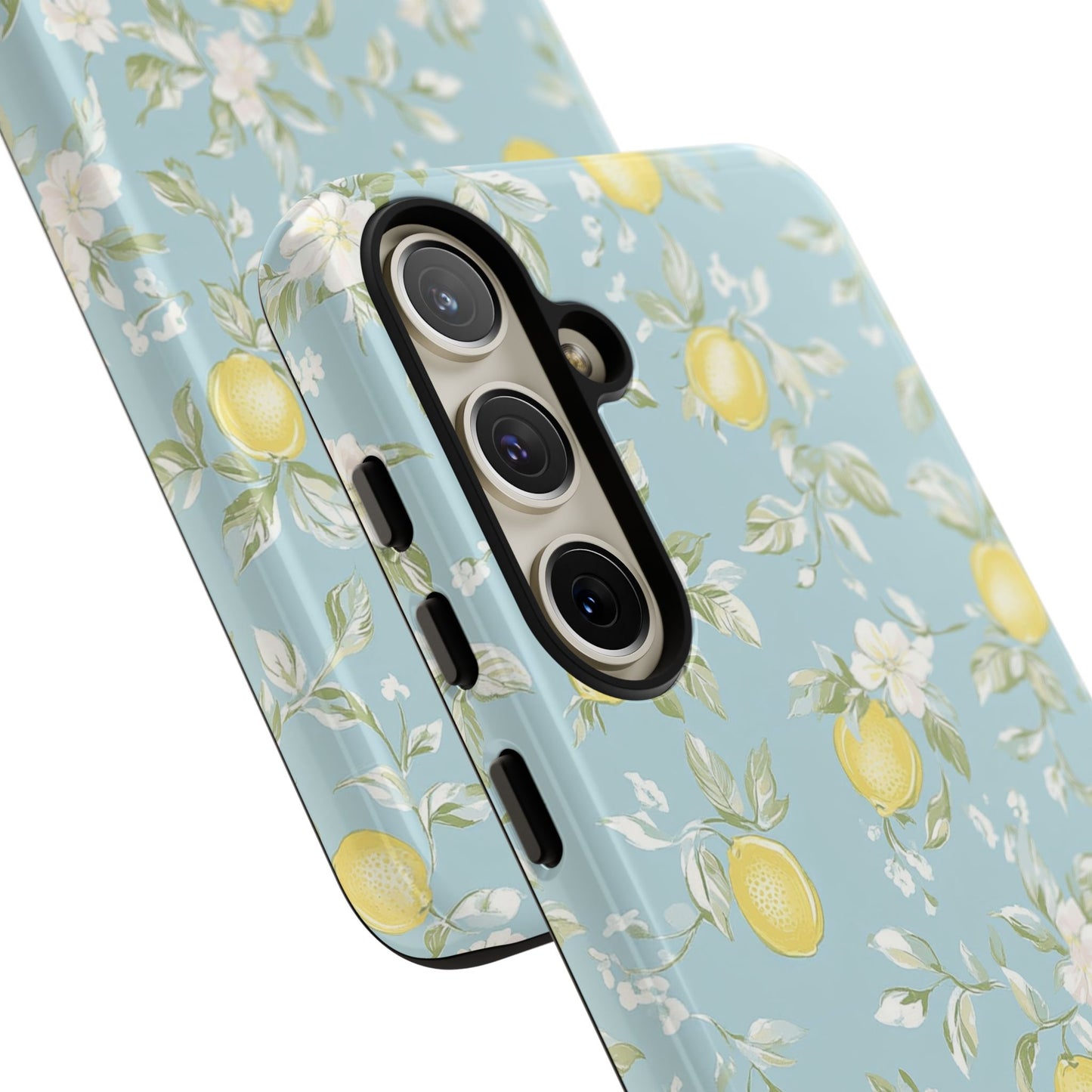 Lemon Blossom Blue Samsung Case