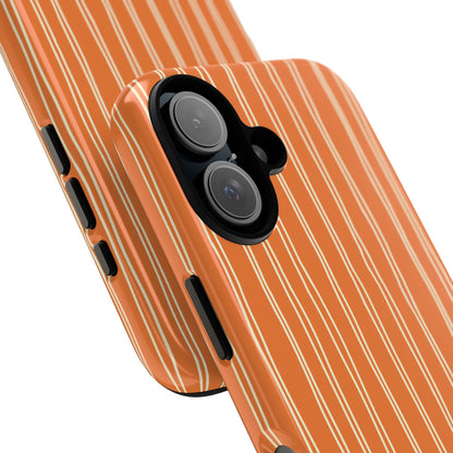 Orange Vertical Stripe iPhone Case