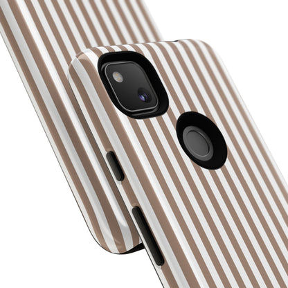 Beige & White Stripe Google Pixel Case