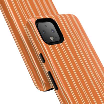 Orange Vertical Stripe Phone Google Pixel Case