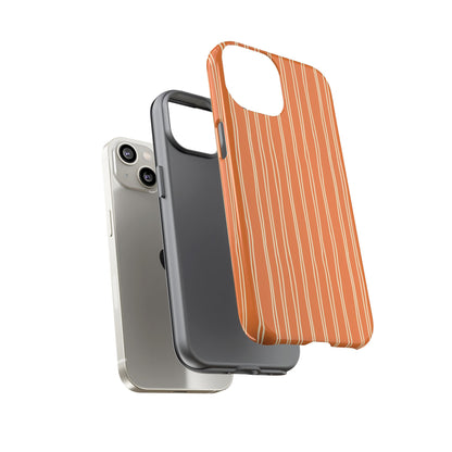 Orange Vertical Stripe iPhone Case