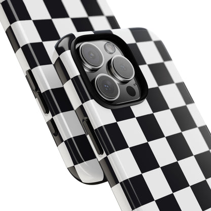 Black & White Checkerboard iPhone Case