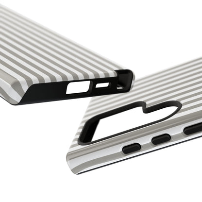 Gray & White Stripe Samsung Case