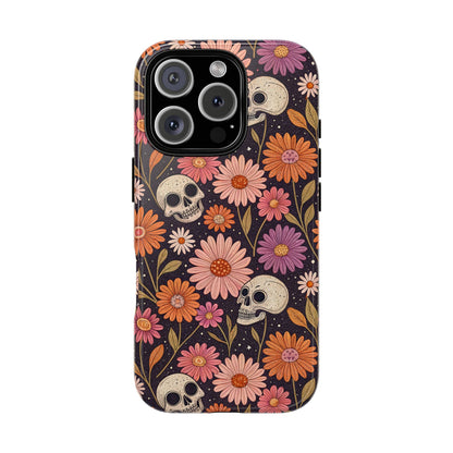 Skulls & Fall Florals iPhone Case