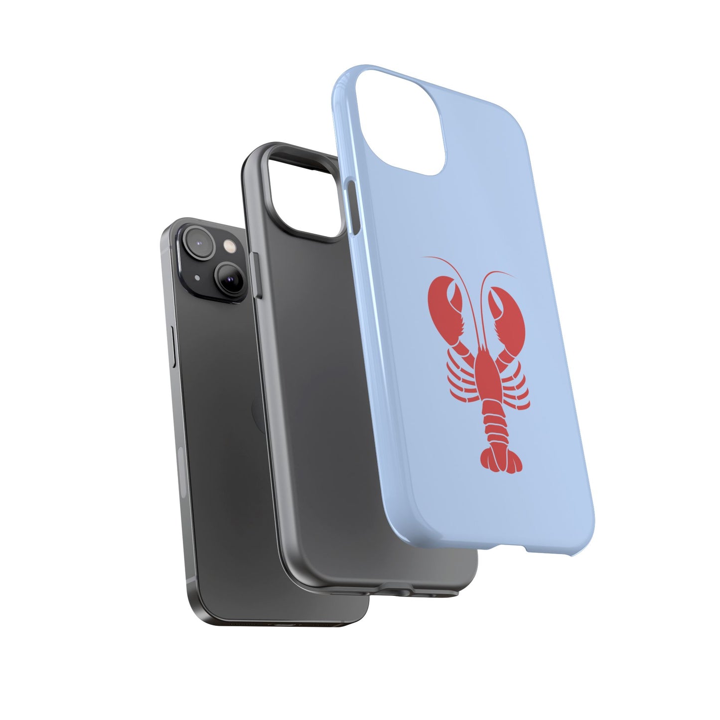 Red Lobster on Sky Blue iPhone Case