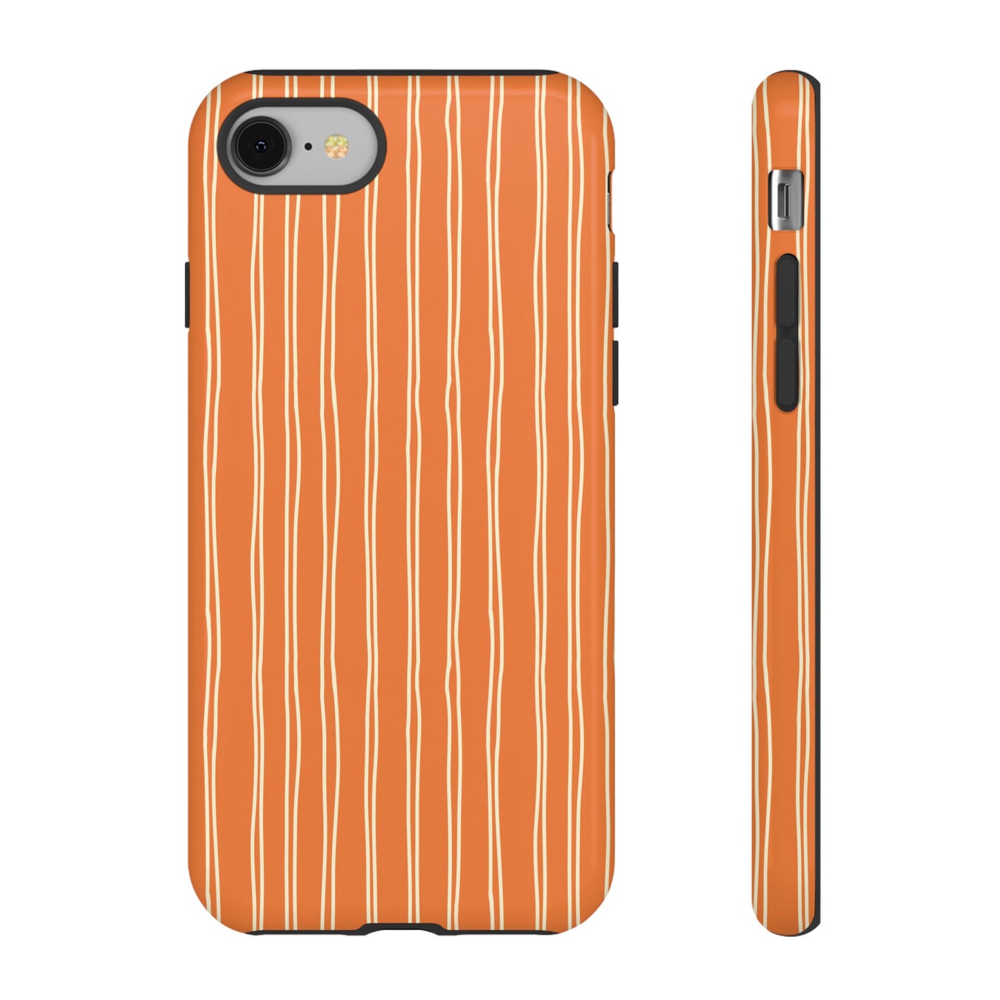 Orange Vertical Stripe iPhone Case
