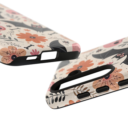 Floral Bats & Skulls Halloween Samsung Case