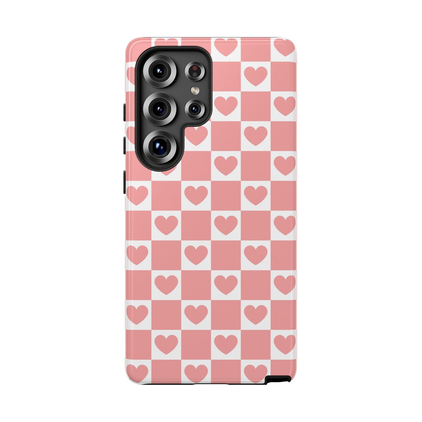 Pink Heart Checkerboard Samsung Case