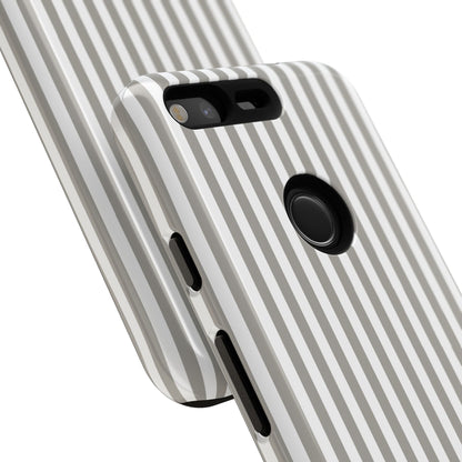 Gray & White Stripe Google Pixel Case