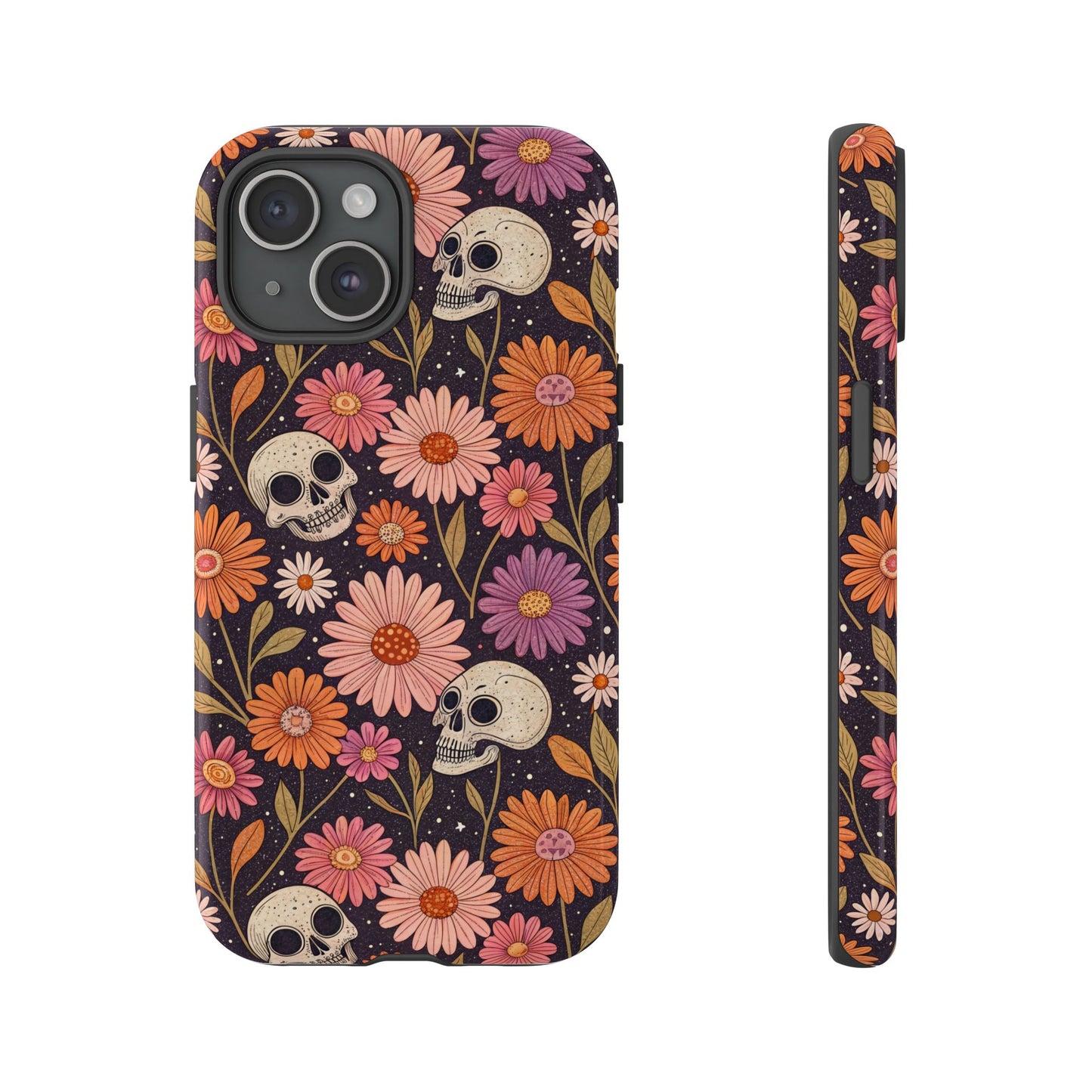 Skulls & Fall Florals iPhone Case