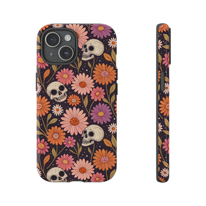 Skulls & Fall Florals iPhone Case