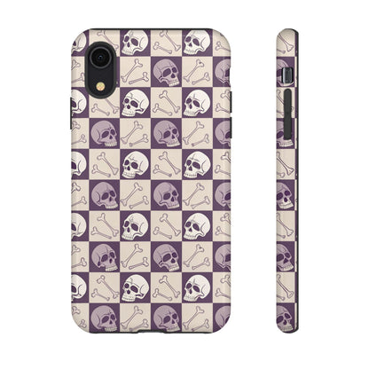 Skull & Bones Checkered iPhone Case