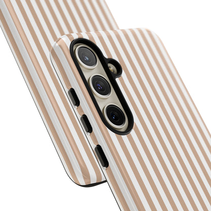 Tan & White Stripe Samsung Case