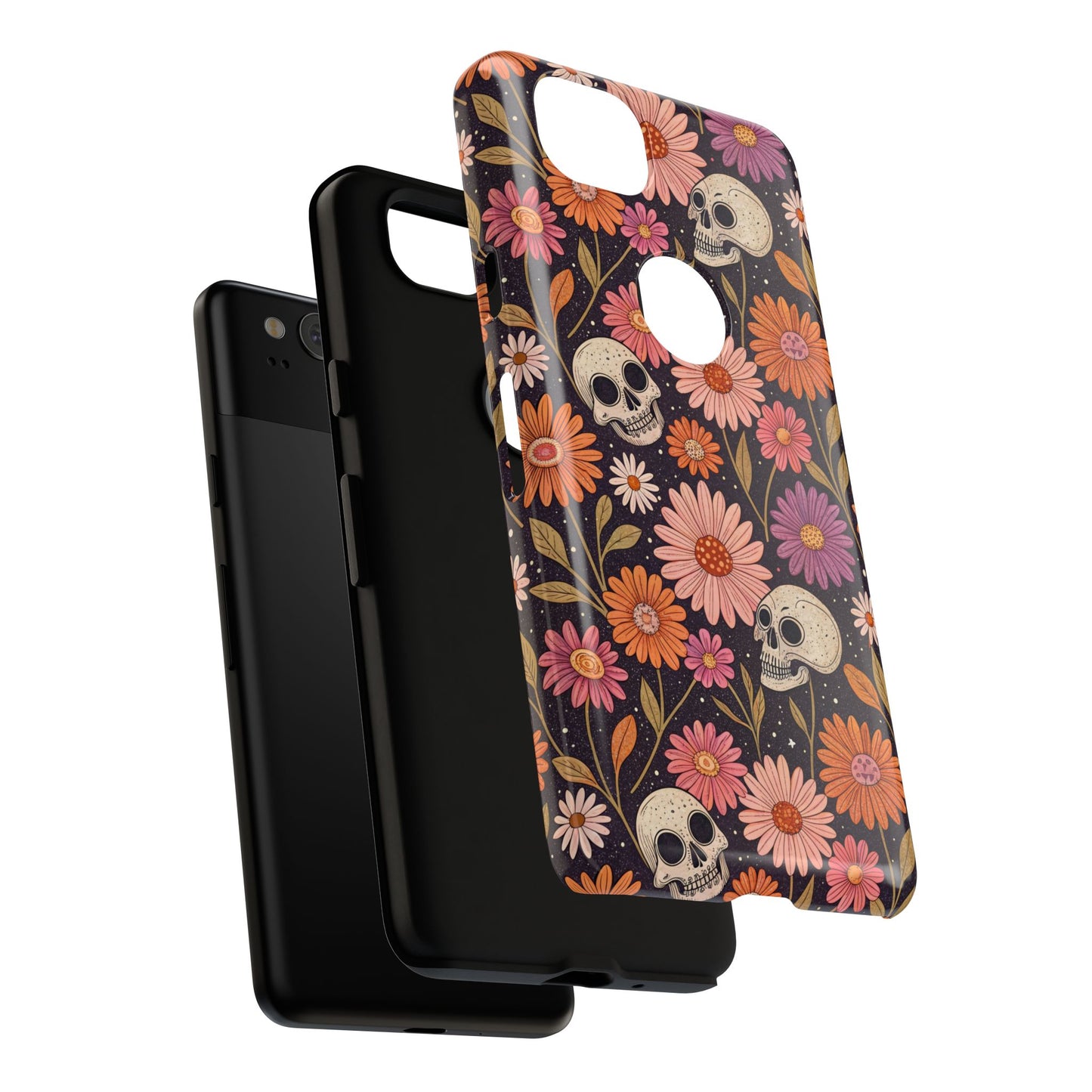 Skulls & Fall Florals Google Pixel Case