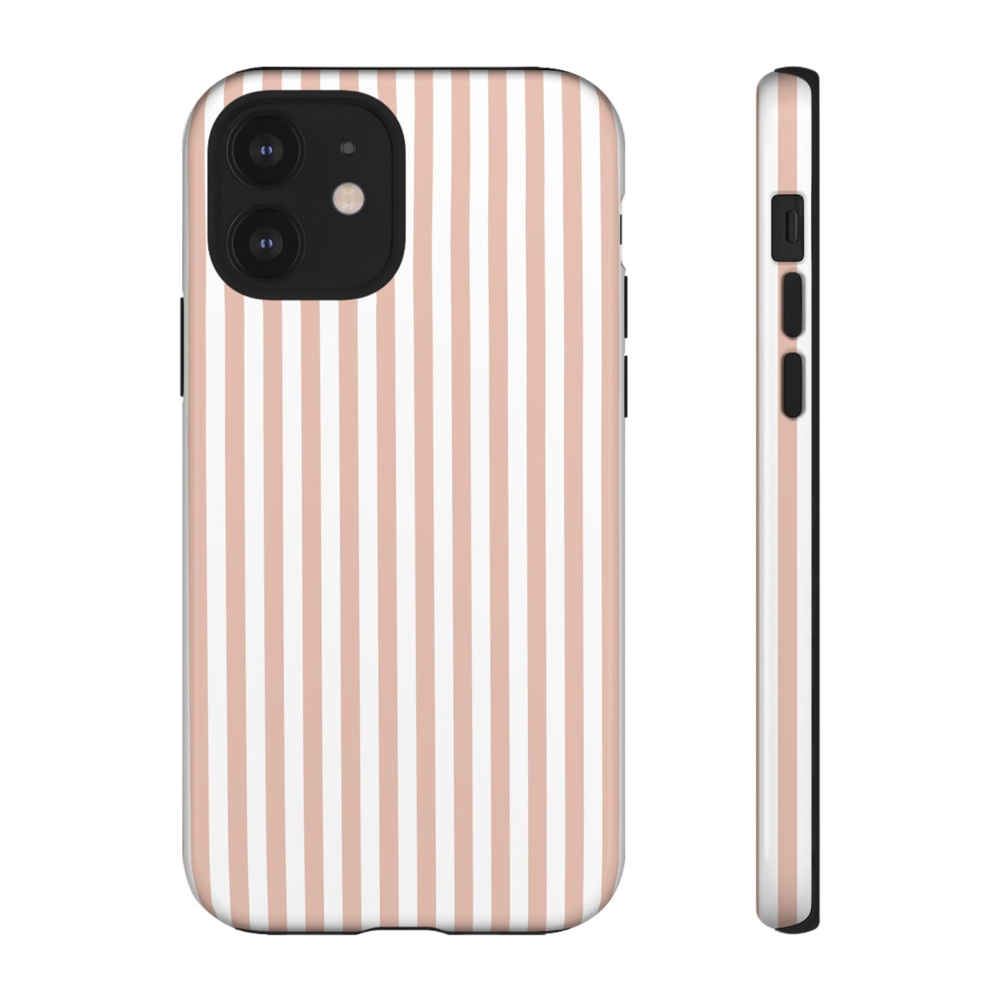 Blush & White Stripe iPhone Case