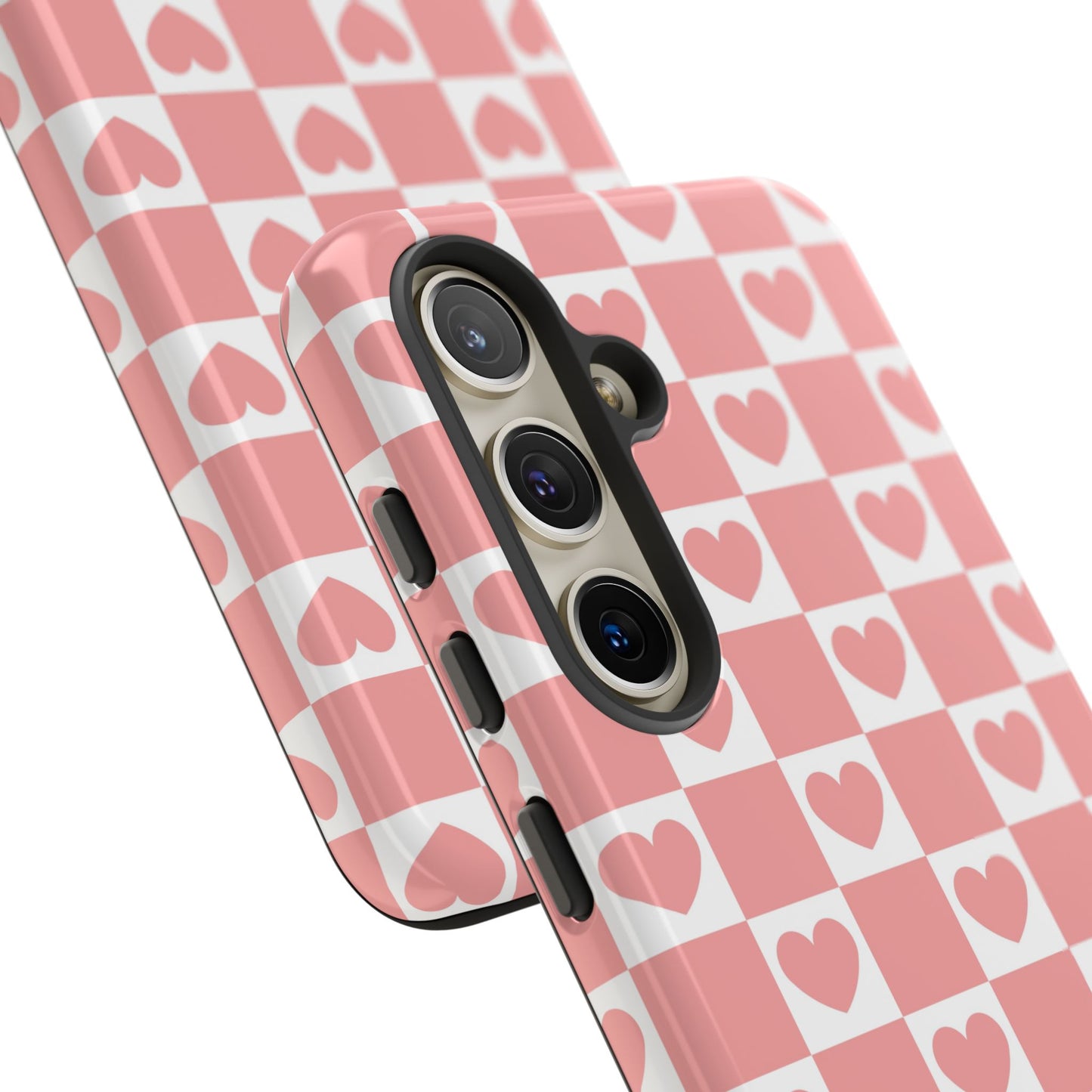 Pink Heart Checkerboard Samsung Case