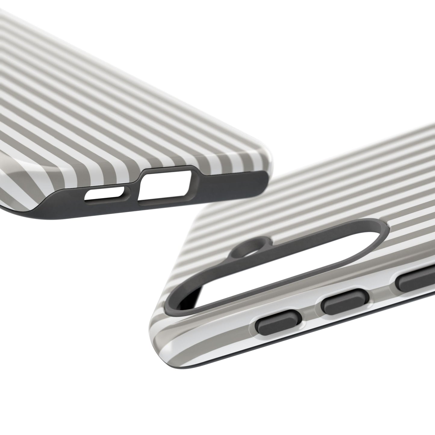 Gray & White Stripe Samsung Case