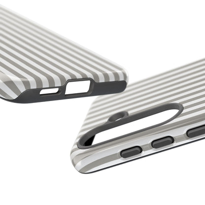 Gray & White Stripe Samsung Case