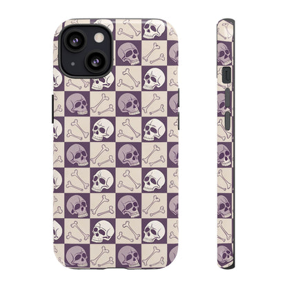 Skull & Bones Checkered iPhone Case