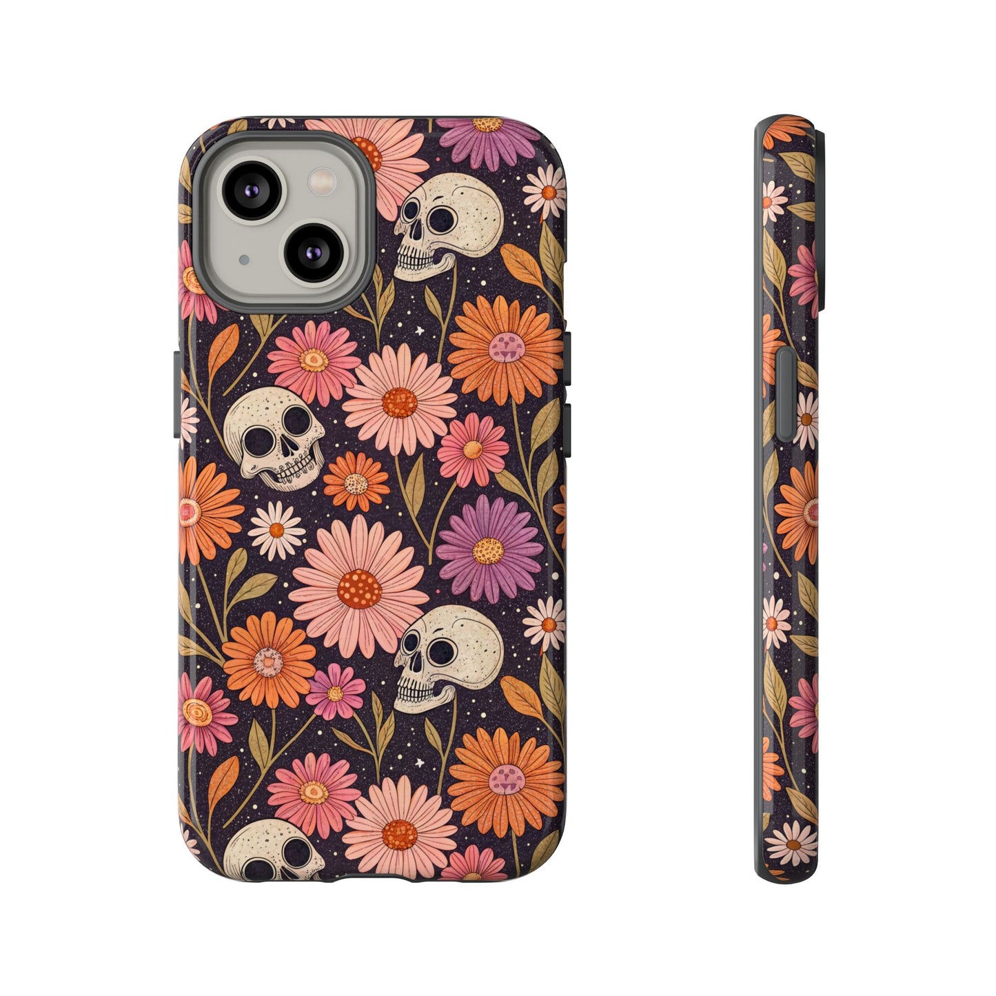 Skulls & Fall Florals iPhone Case