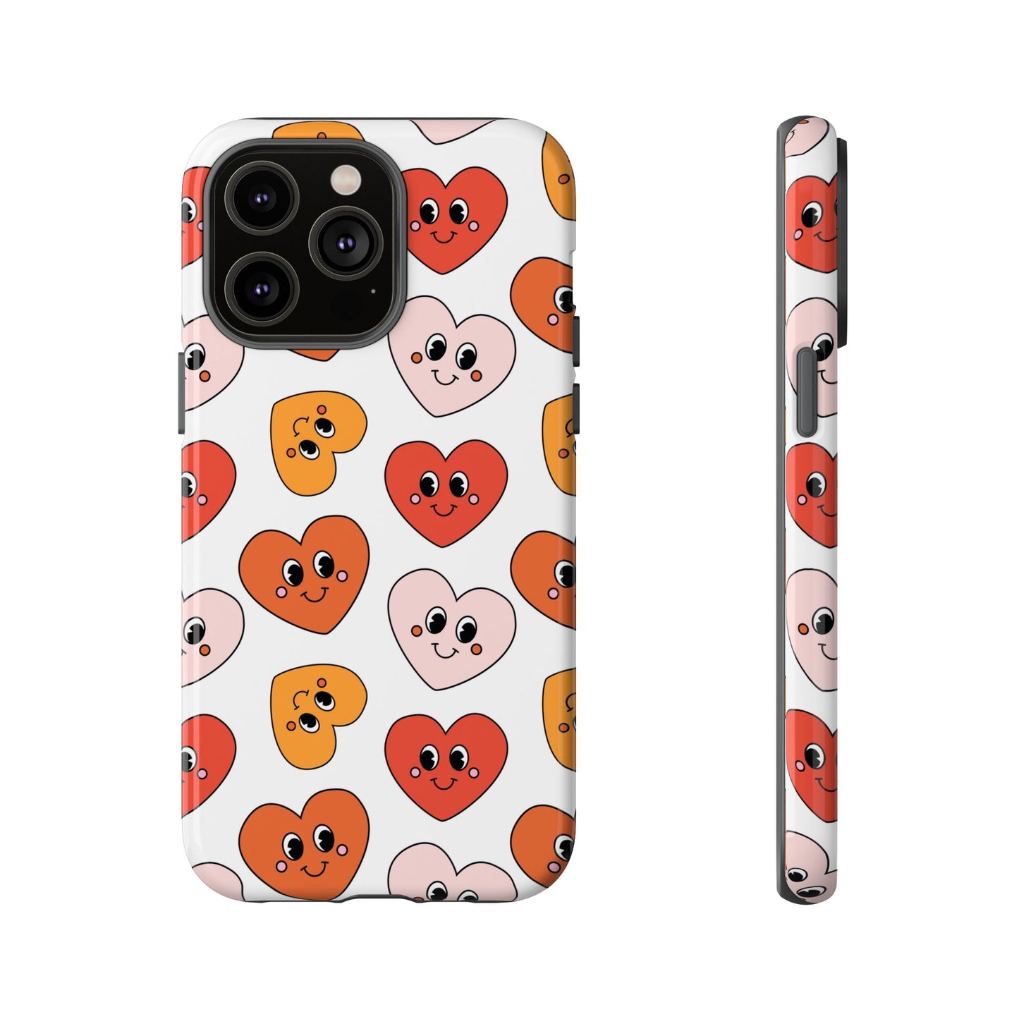 Smiley Heart Faces iPhone Case