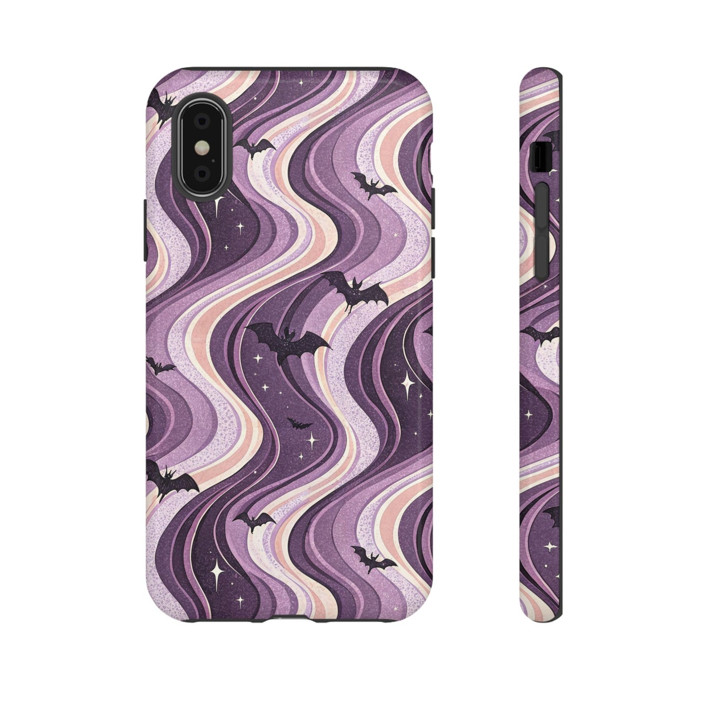 Retro Bats & Swirls iPhone Case
