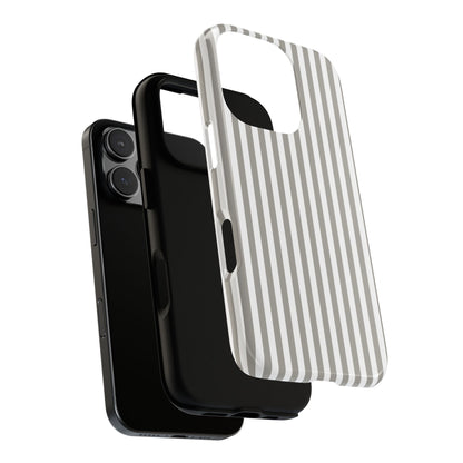 Gray & White Stripe iPhone Case