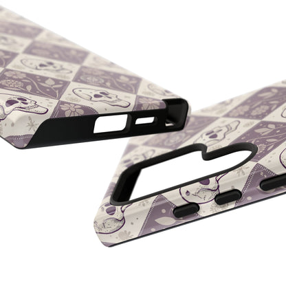 Vintage Skull & Floral Diamond Samsung Case