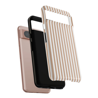 Tan & White Stripe Google Pixel Case
