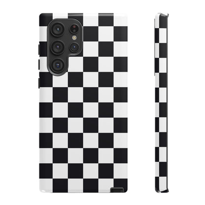 Black & White Checkerboard Samsung Case