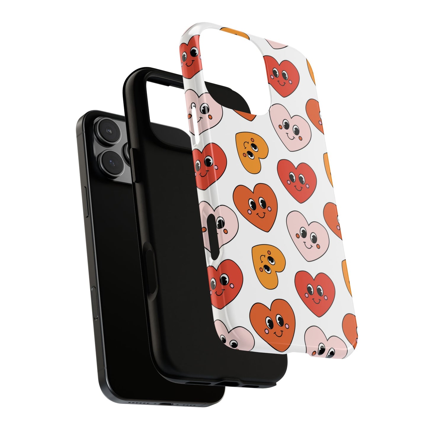 Smiley Heart Faces iPhone Case