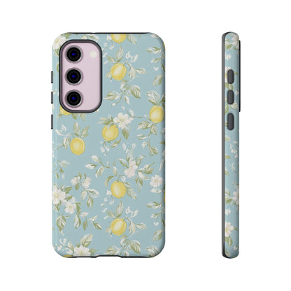 Lemon Blossom Blue Samsung Case