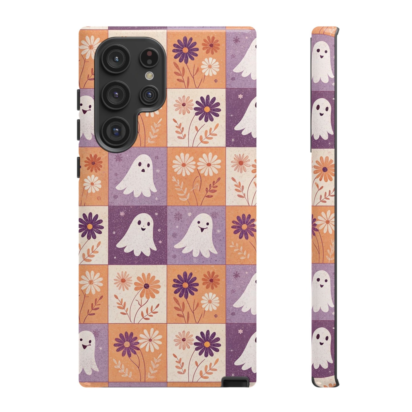 Ghost Floral Checkerboard Samsung Case