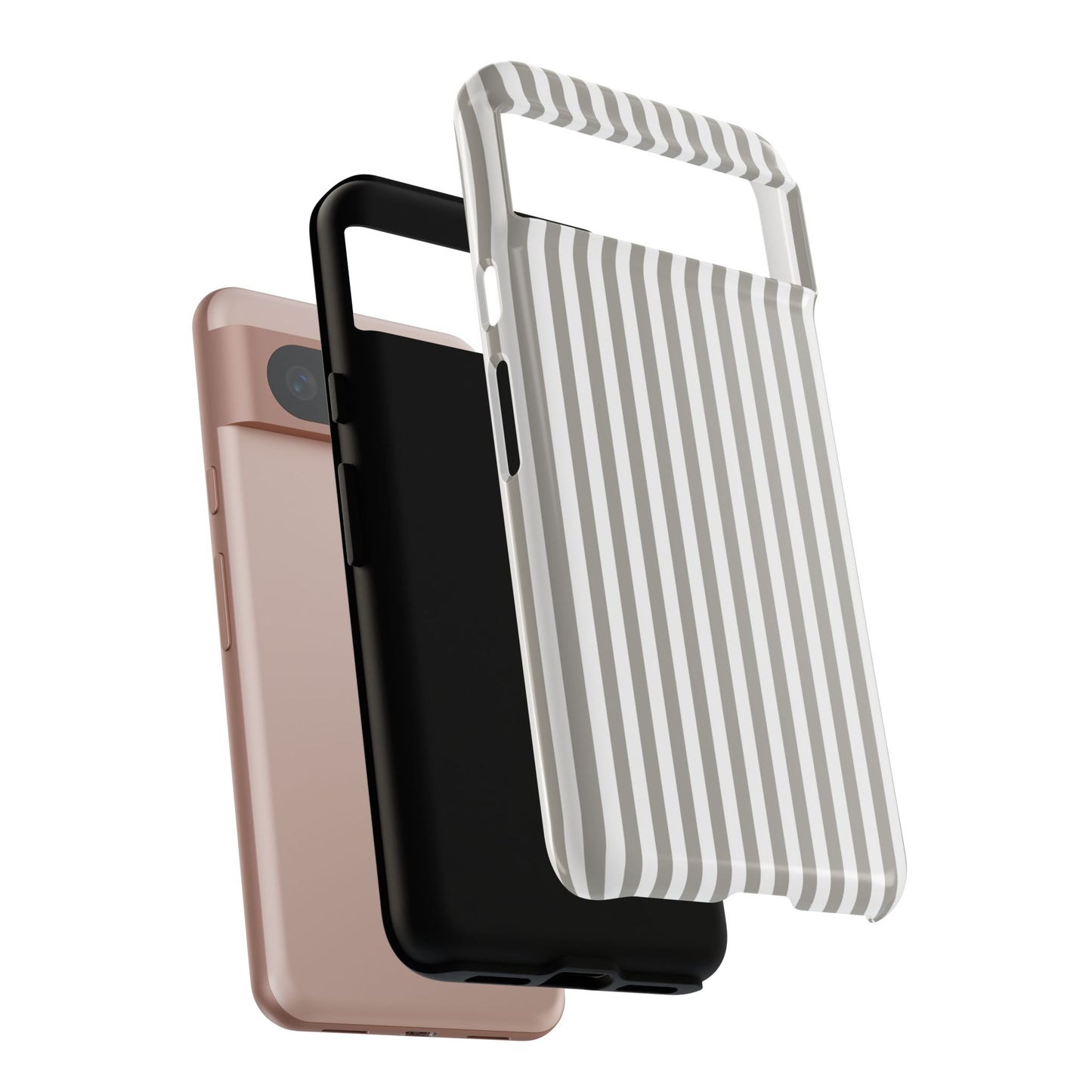 Gray & White Stripe Google Pixel Case