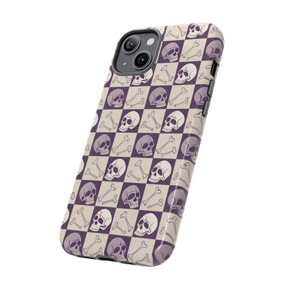 Skull & Bones Checkered iPhone Case