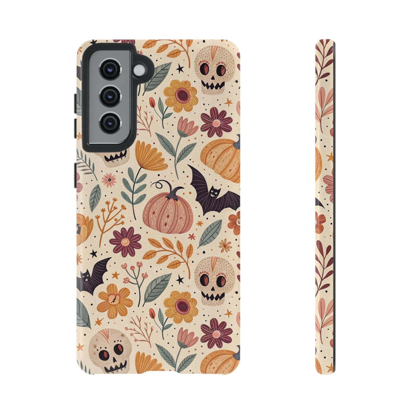 Halloween Skulls & Pumpkins Floral Samsung Case