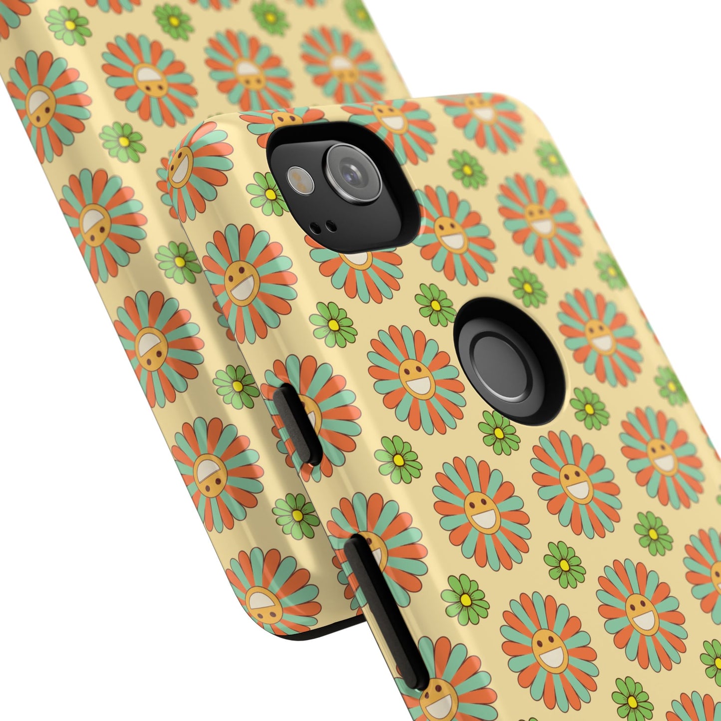 Smiley Retro Floral Google Pixel Case