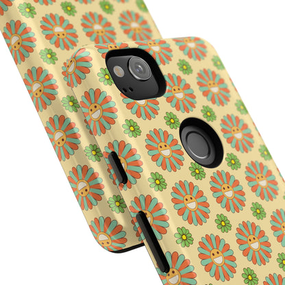 Smiley Retro Floral Google Pixel Case