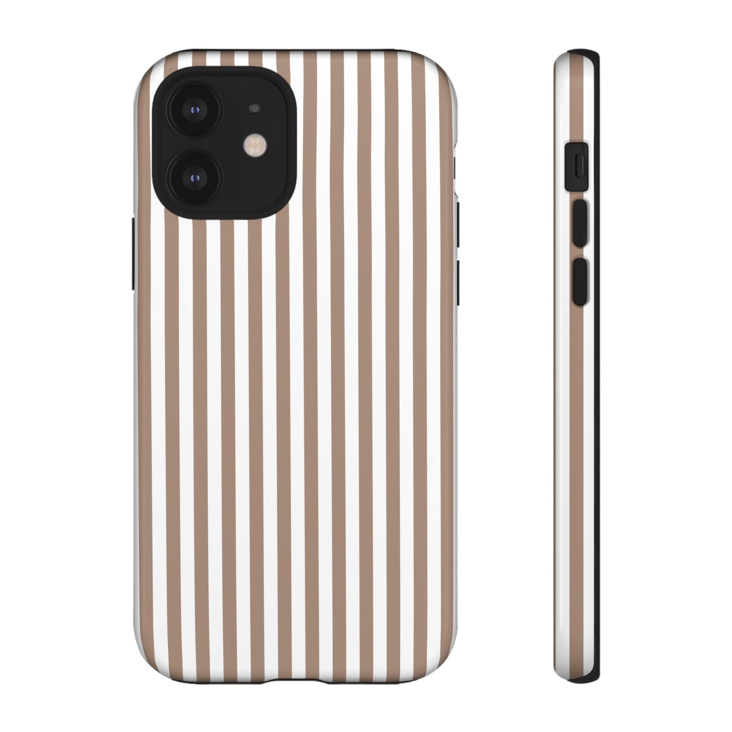 Beige & White Stripe iPhone Case