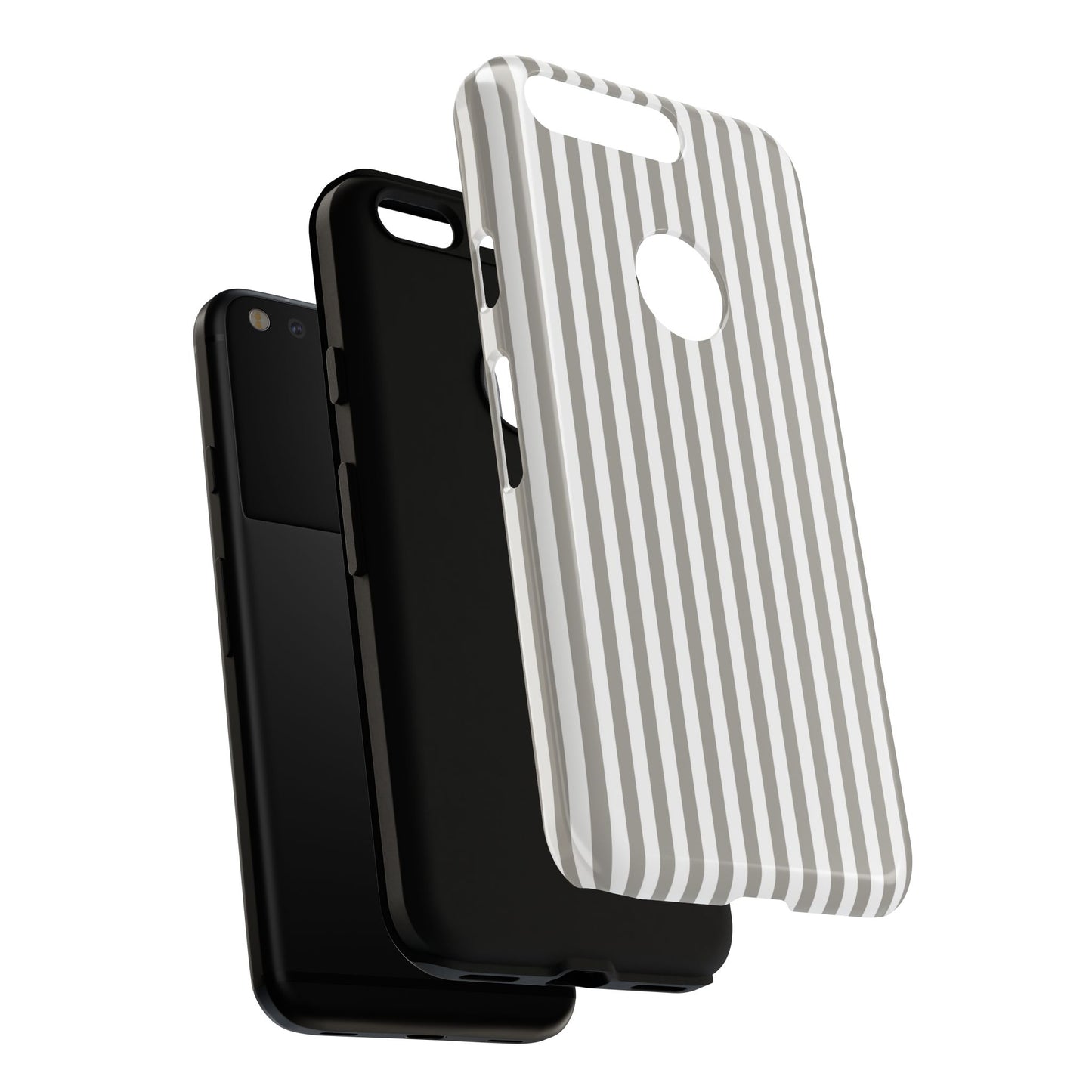 Gray & White Stripe Google Pixel Case